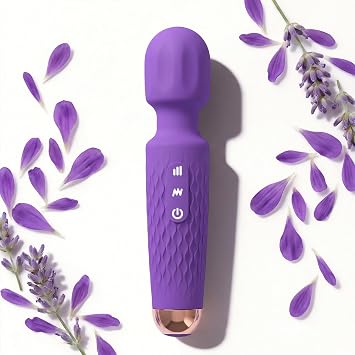 Rechargeable Cordless Percussion Massager, 20 Modes & 8 Speeds, Handheld Personal Massager for Neck, Back, Shoulder Muscle Relief, Quiet Ergonomic Design for Full Body RelaxationDark Purple