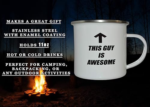 Miniatura 3 de Rogue River Tactical Funny This Guy Is Awesome Dad - Taza de café esmaltada, regalo para el día del padre, marido