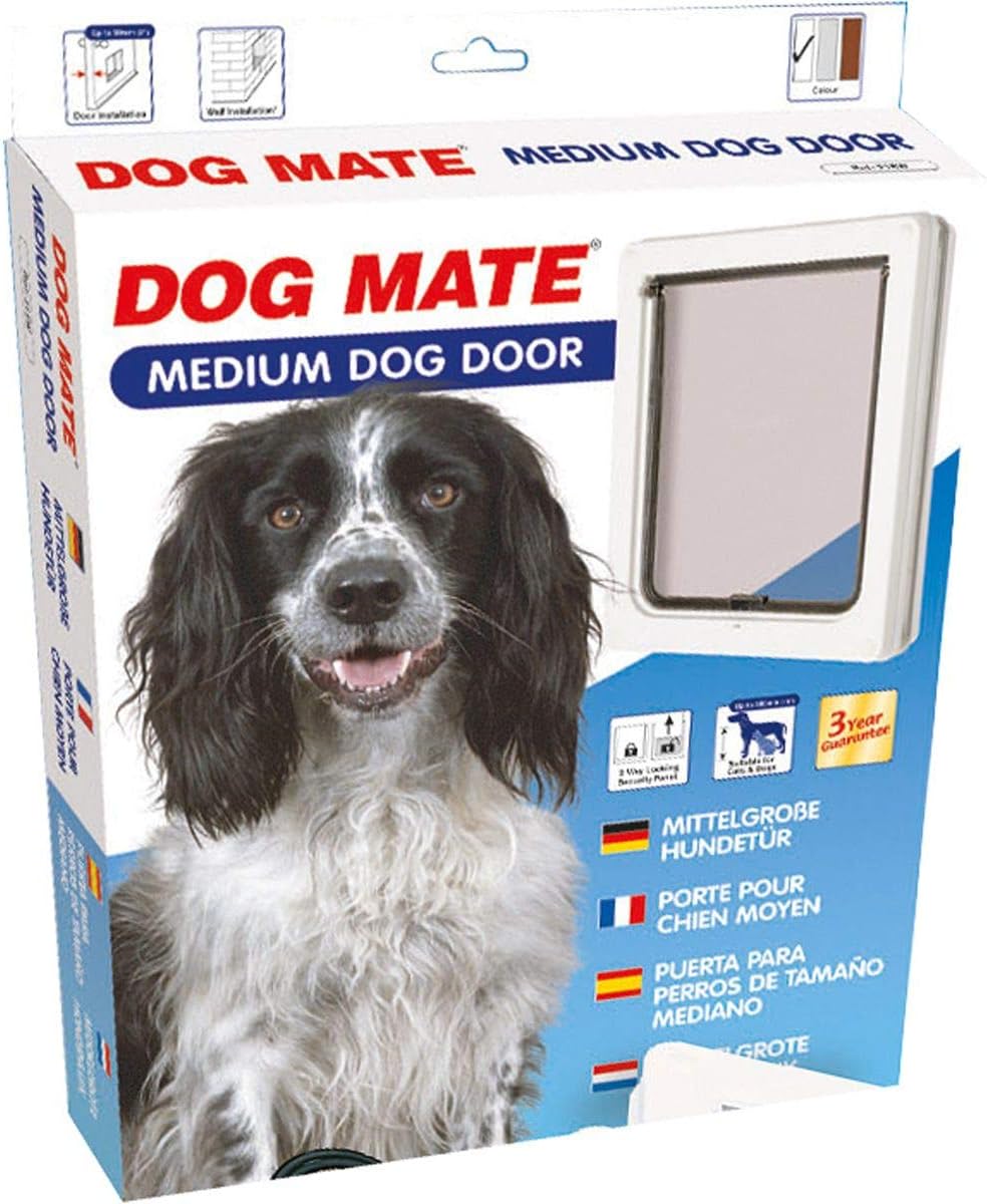 Dog Door in White Size: Medium