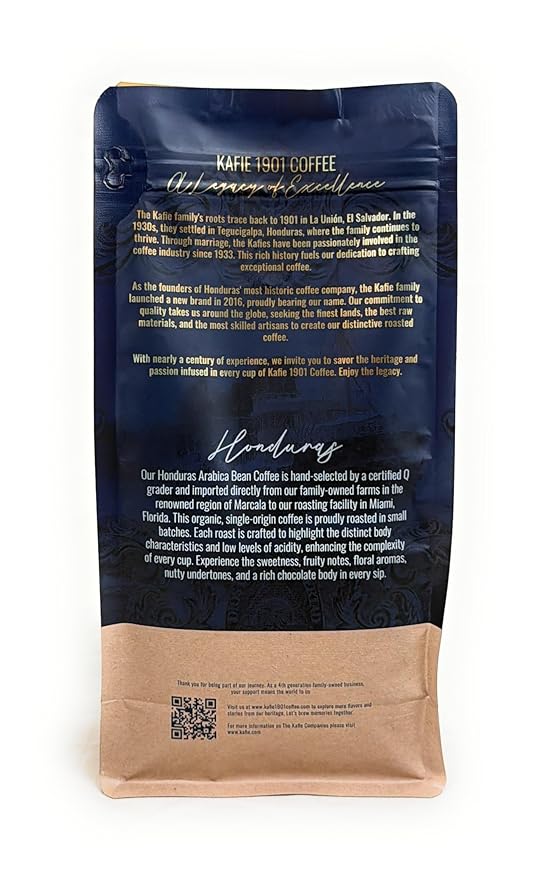 Kafie 1901 Café Orgánico Honduras 1 lb Grano Entero miniatura 2