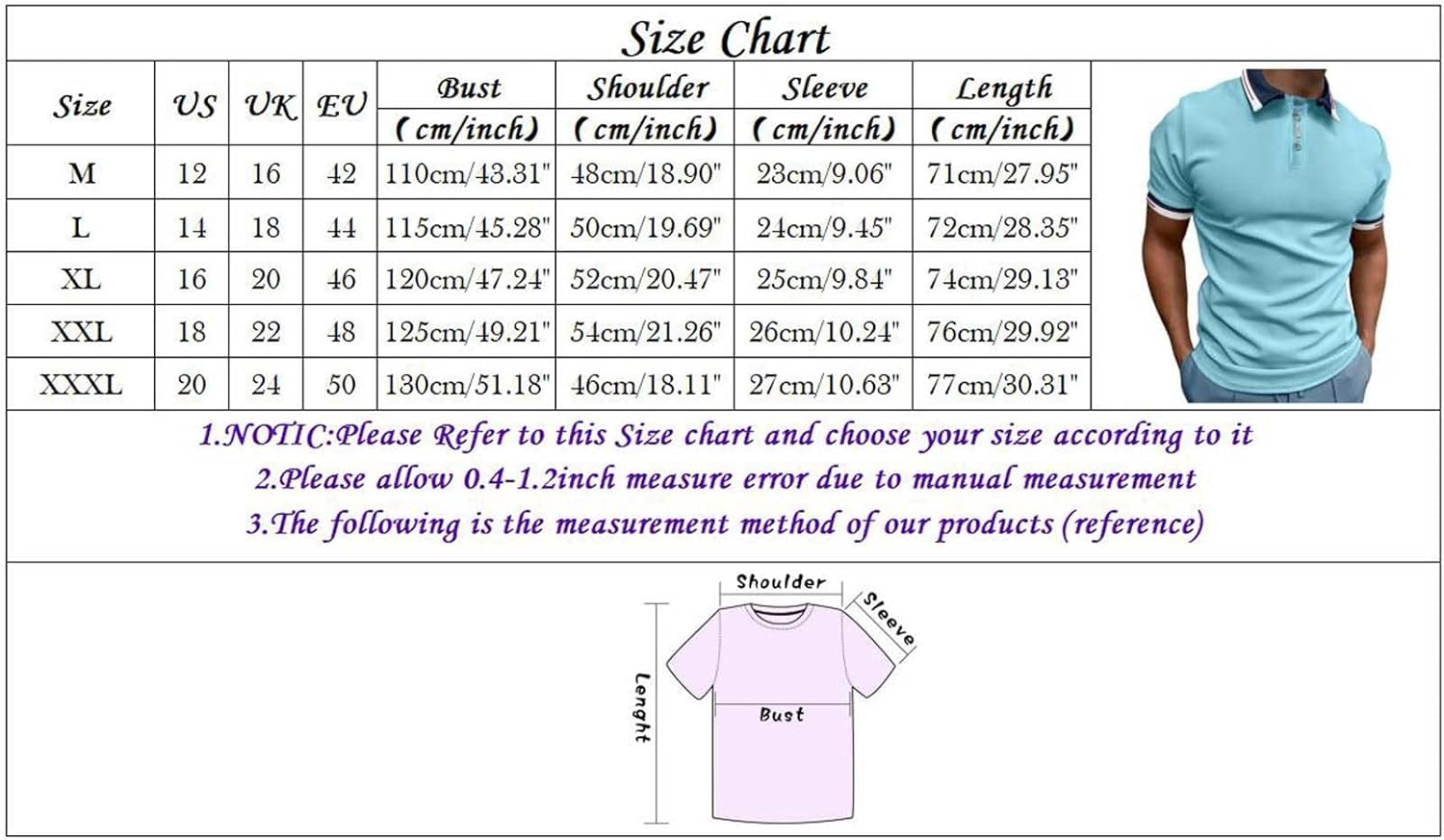 Miniatura 5 de FENGSHAN Camisas polo transpirables para hombre, camisa con botones soild, blusa de manga corta, blusa suelta para hombre