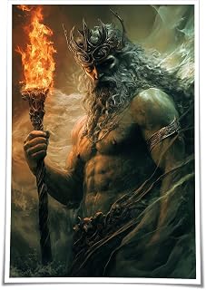 Heskyii Greek Mythological Wall Art Vintage Hades Poster God Wall Art Deco Decorative Bedroom Modern Artwork Wall Prints Painting Panel Giclee Print (Unframed,24L'' x 16W'')