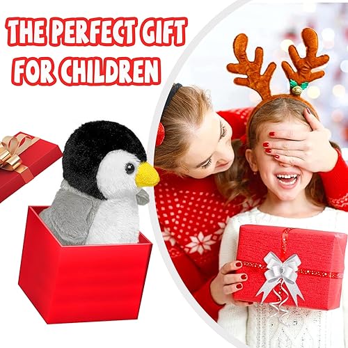 Vista 5 de YH YUHUNG Juguete de peluche de pingüino parlante - Animal de peluche interactivo que repite el juguete para niños