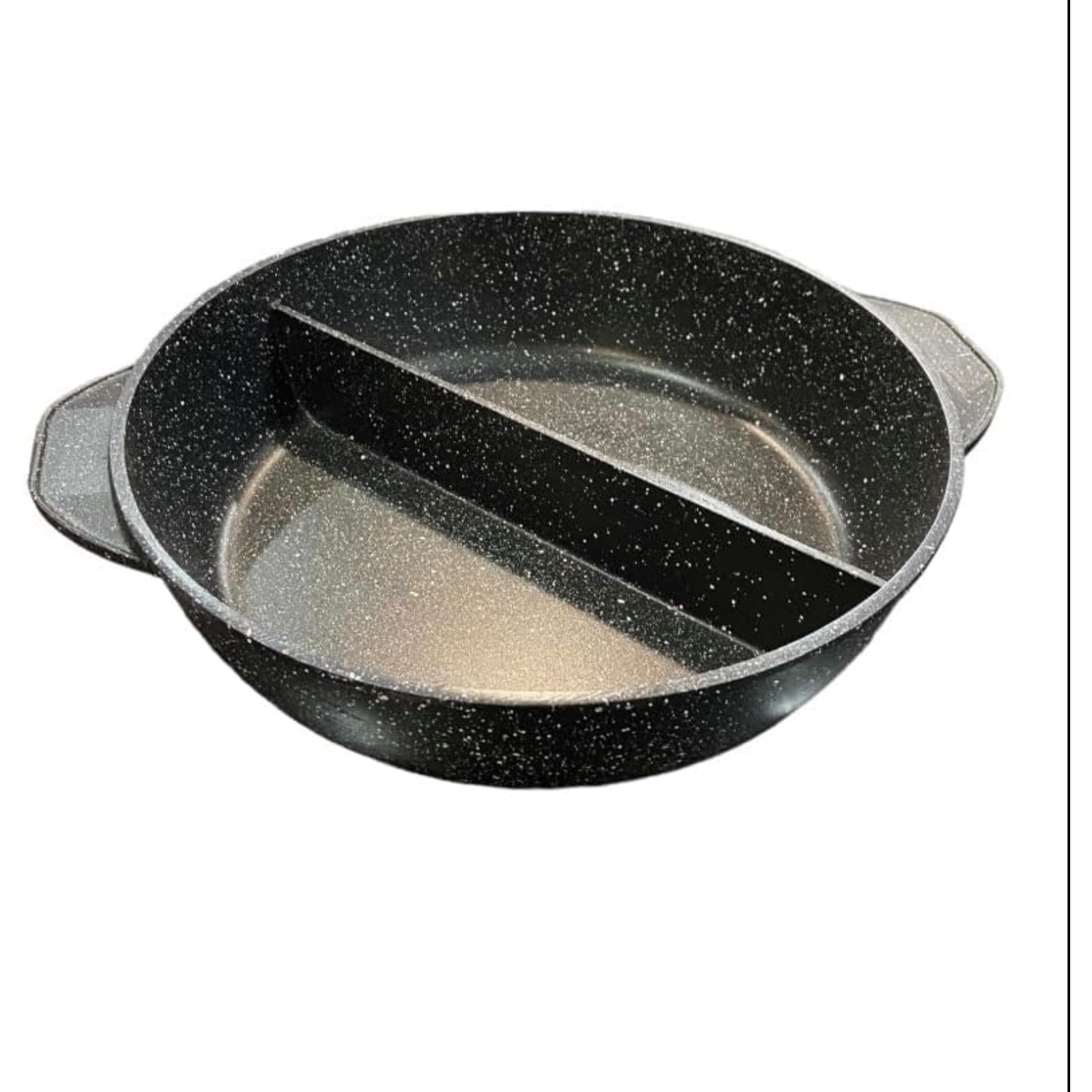 Padella Duo in Pietra lavica, artigianale Made in Italy con rivestimento antiaderente naturale per cottura ottimale antigraffio per gas e forno (32cm)