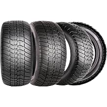 Set 4 Wolf Pack 215/35-12 Golf Cart Tires ATV Tires Non-Directional Tubeless Tire Multi-Terrain Tire with Superior Traction and Mud-Resistant Self-Cleaning Tread Design for Long-Lasting Performance