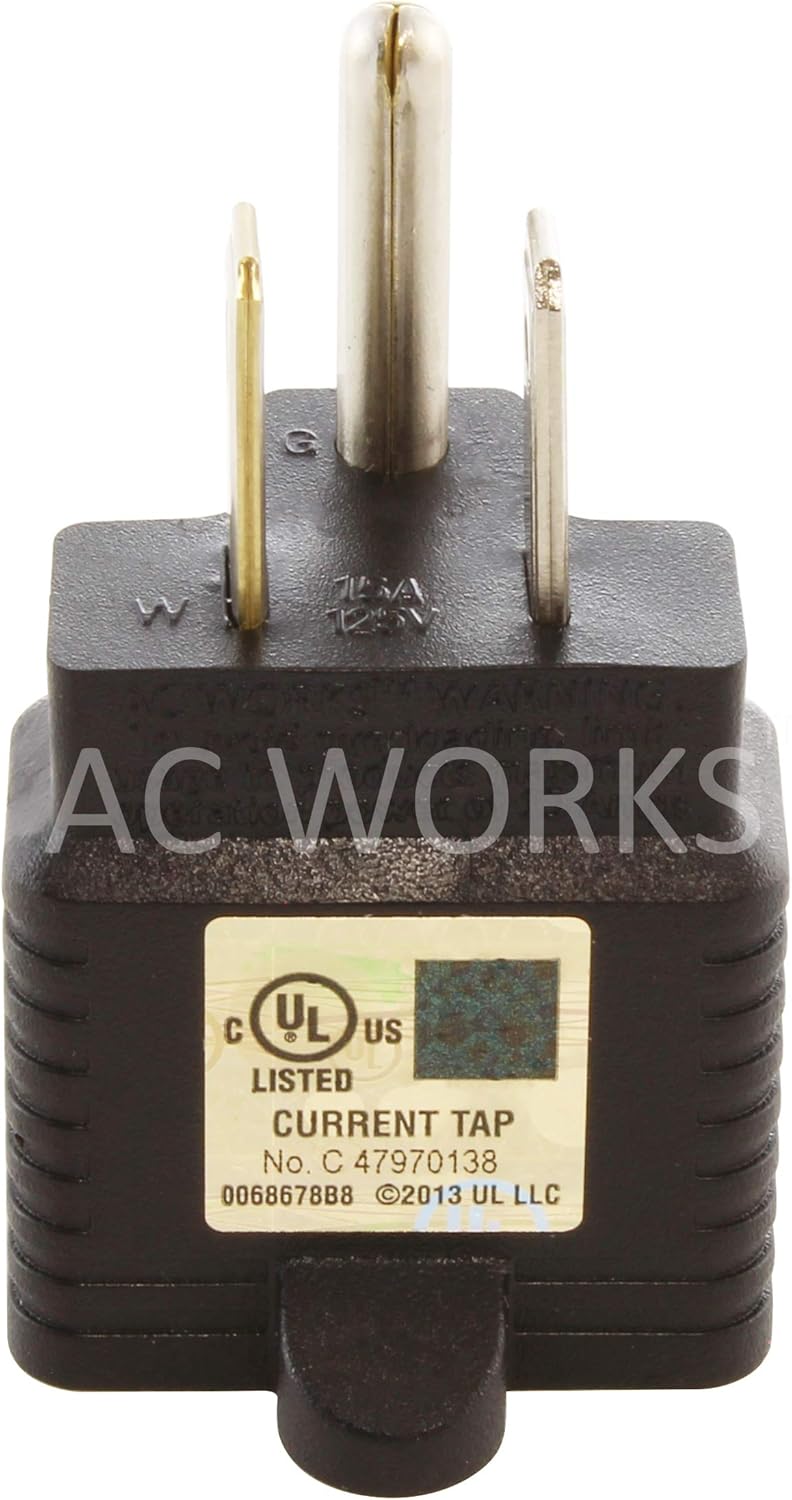 Gеt Sресіаl Prісе AC WORKS 15 to 20Amp 125Volt T-Blade Adapter (25PK-UL Cert.)