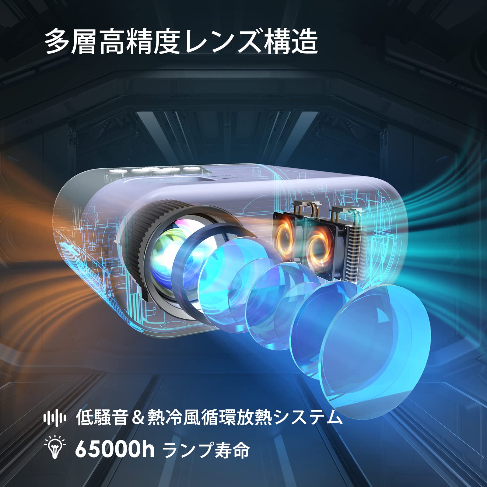 Amazon.co.jp: YOWHICKプロジェクター 超小型 15000LM 【1080P 