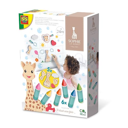 SES Creative- Sophie la Girafe - Ceras para el baño con Formas (14498)