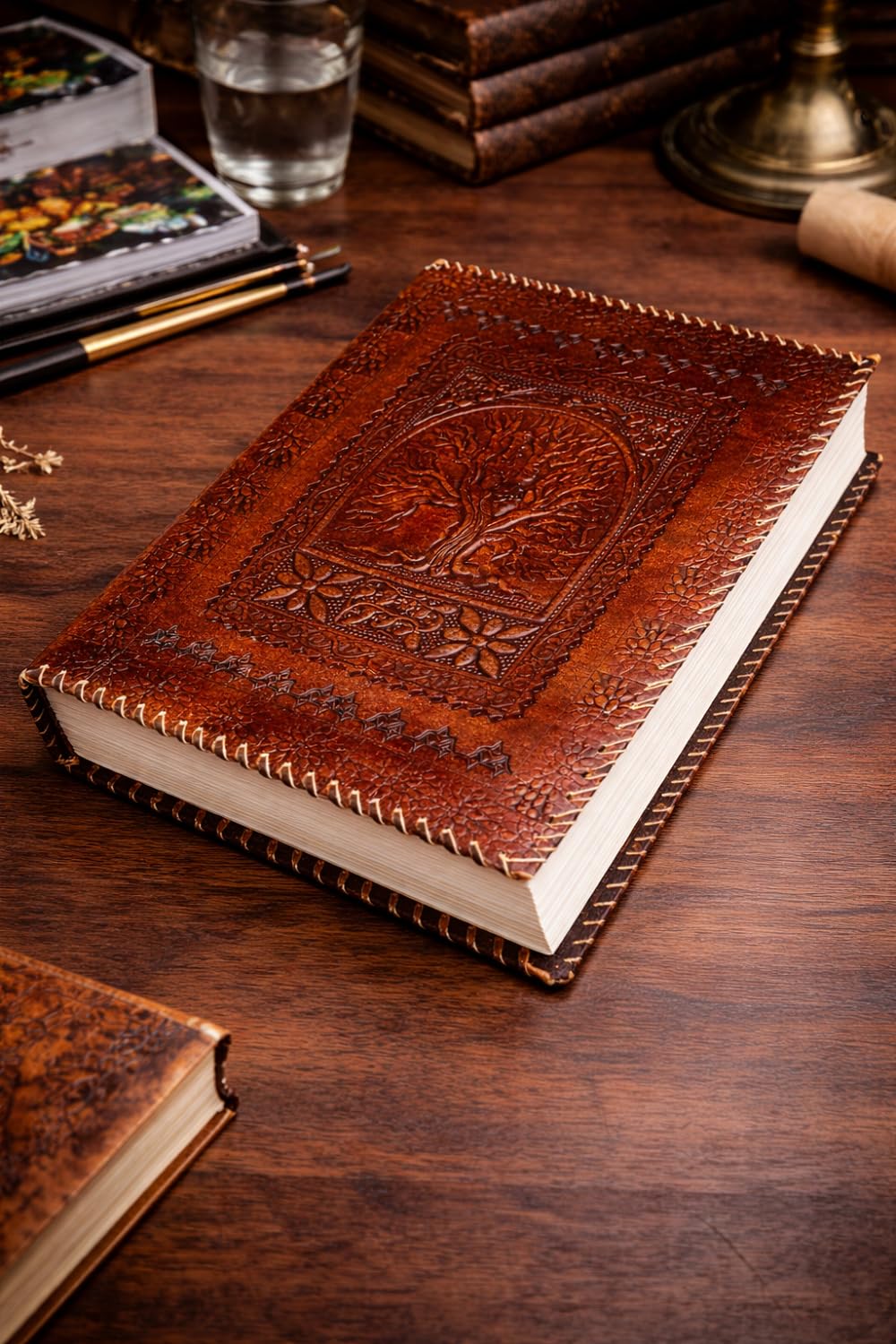 600 Seiten massives LederTagebuch | Baum des Lebens Tagebuch | großes LederSkizzenbuch | handgefertigtes Tagebuch | LederGrimoire | LederNotizbuch | Buch der Schatten | SchreibLederNotizbuch