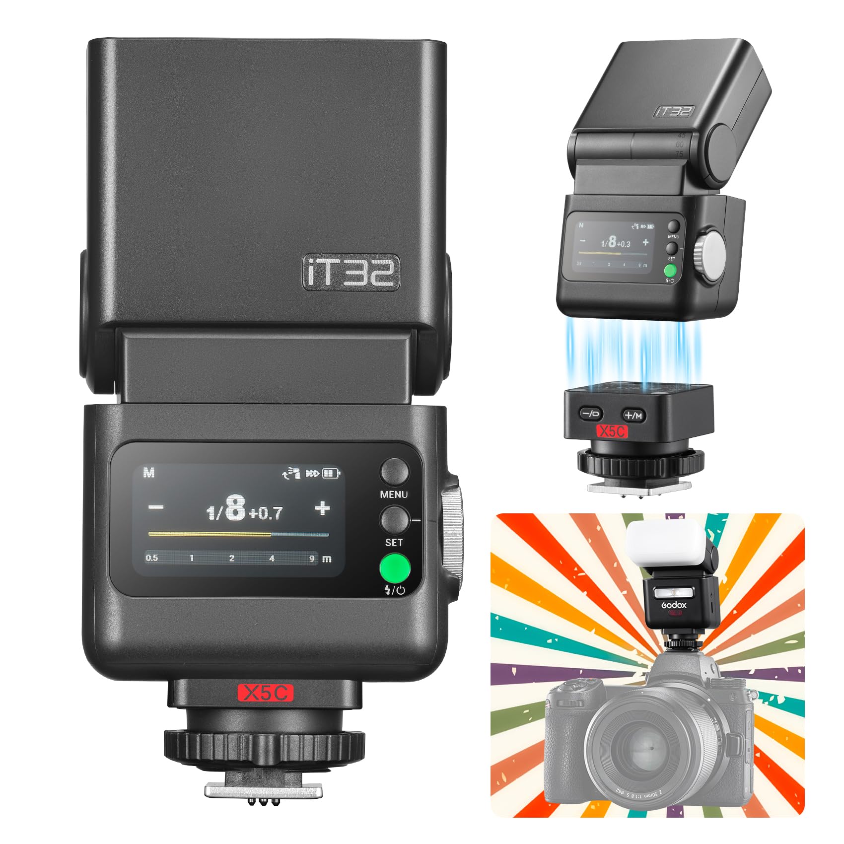 その他 Godox it 32 & X5c Amazon.com : Godox iT32 TTL HSS Flash for Canon with X5-C Trigger