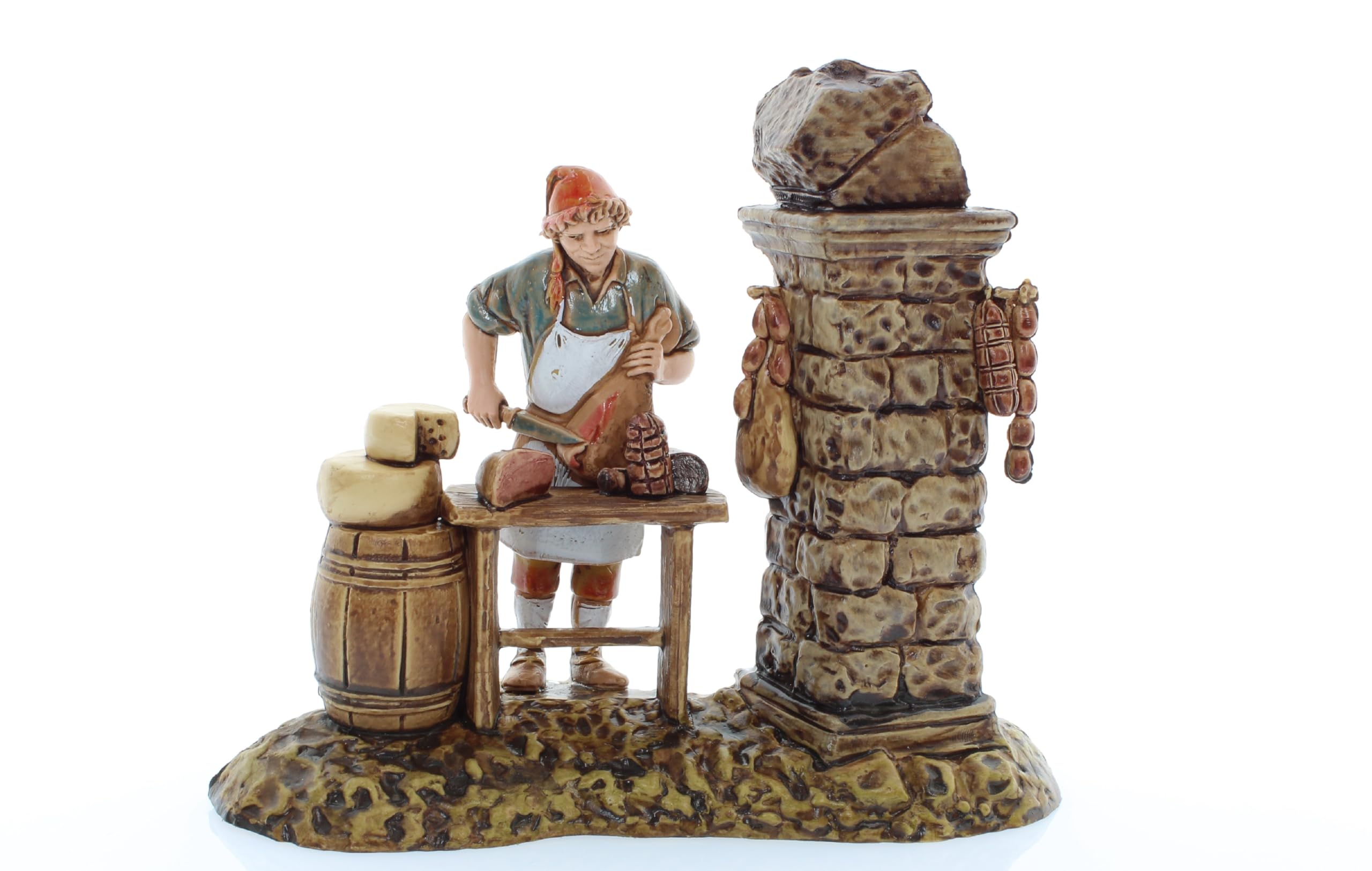 Moranduzzo Conjunto de 4 Oficios Napolitanos para Belén de 10 Cm Escala 1:20-Figuras de Belén Indestructibles-Estilo 700', Pintura Acabada a Mano, Producto Oficial, Escultor M. Landi