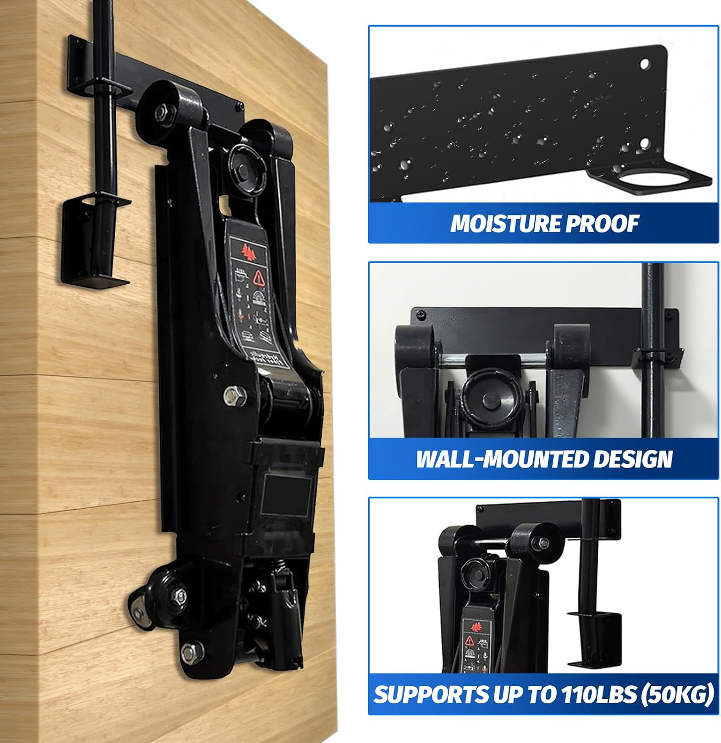 Wall Mount Floor Jack Stand Rack Organizer, Car Hydraulic Trolley Jack Stands Holder Mount Brackets Jack Stands Wall Storage Rack Tower Racing Trailer Accessories Tool