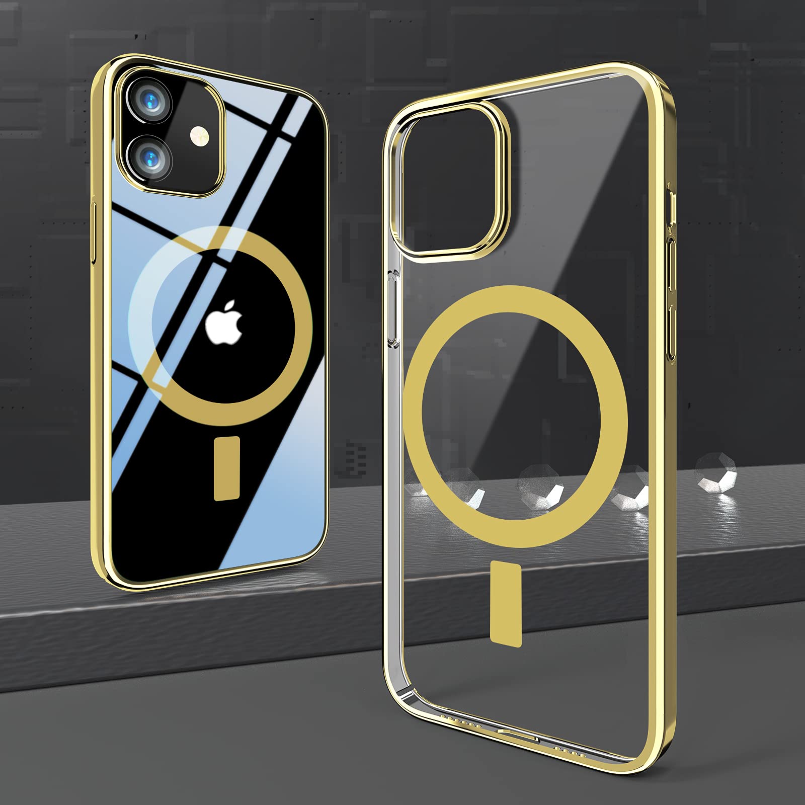 Amazon.co.jp: SINDOX クリア磁気ケース iPhone 12/12 Pro Max用