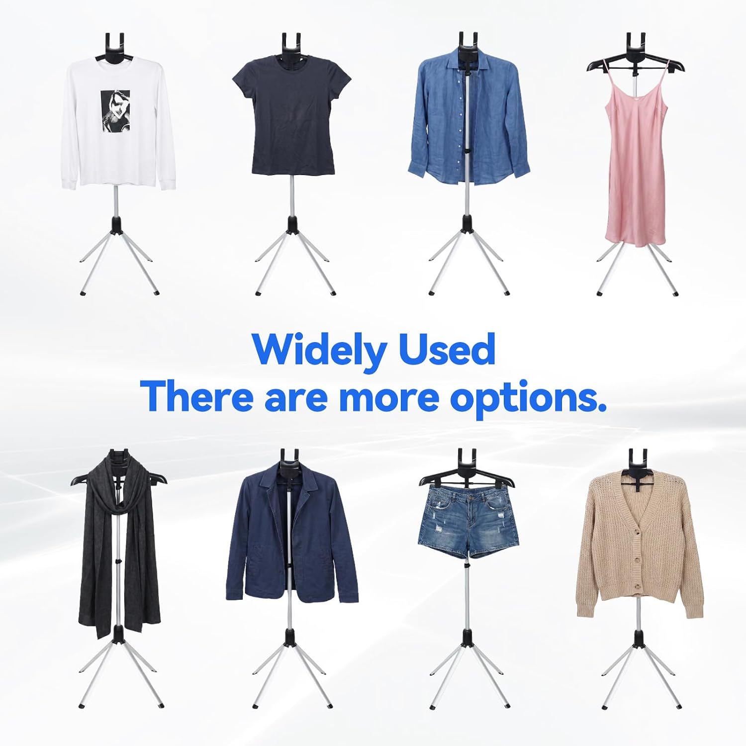 OTraki Adjustable Shirt Display Stand 33-63 Inch Foldable Clothing Rack image 2