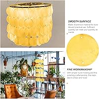 Vista 8 de GLEAVI Cowrie Shells 100pcs Round Shells Pieces Round Natural Capiz with 2 Hole, Polished Slice Accessory Capiz Pearl Coin Beads Charms for Jewelry