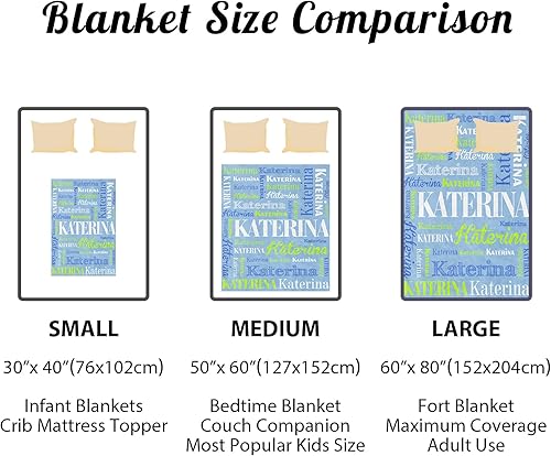 Miniatura 228 de Mantas personalizadas con nombre para niños, mantas de bebé personalizadas para niños y niñas, manta de nombre personalizada súper suave para niños