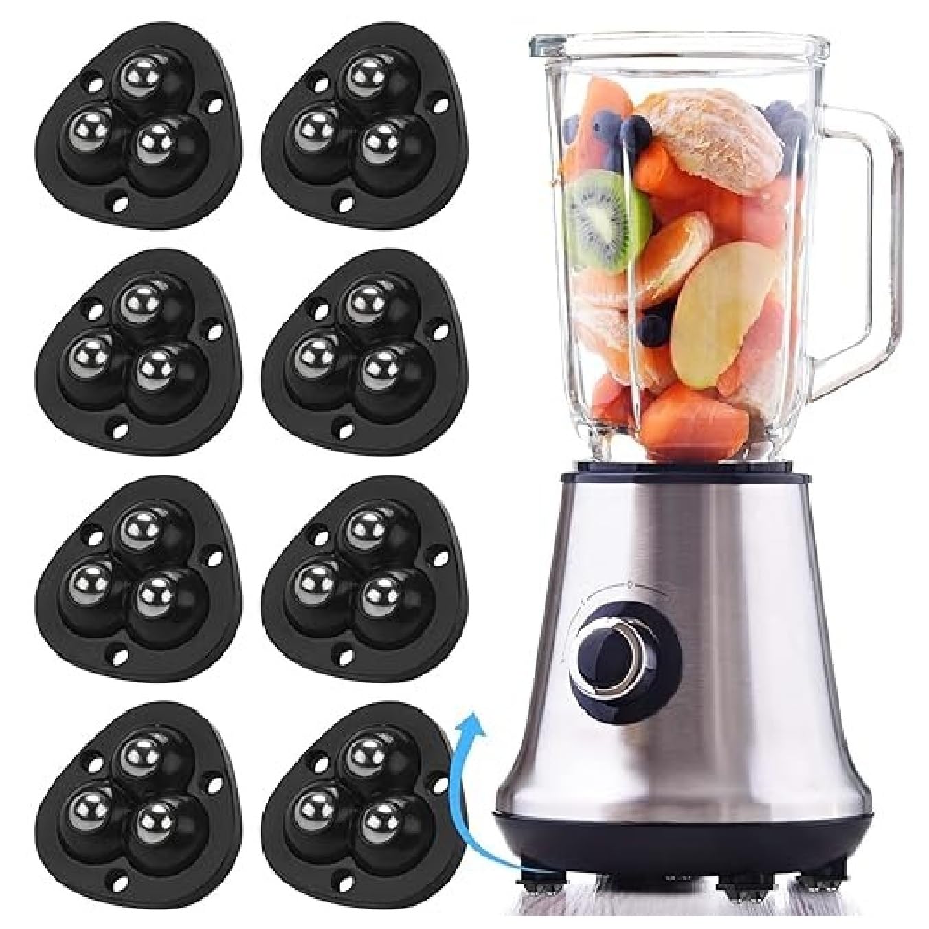 HARKNOX Wheels for Kitchen Appliances, 4 pcs of Appliance Slider for Kitchen Countertop Self Adhesive Mini Caster Wheels 360 Degree Swivel Wheels for Moving Coffee Maker Cooker Air Fryer Storage Boxes HARKNOX Wheels for Kitchen Appliances, 4 pcs of Appliance Slider for Kitchen Countertop Self Adhesive Mini Caster Wheels 360 Degree Swivel Wheels for Moving Coffee Maker Cooker Air Fryer Storage Boxes