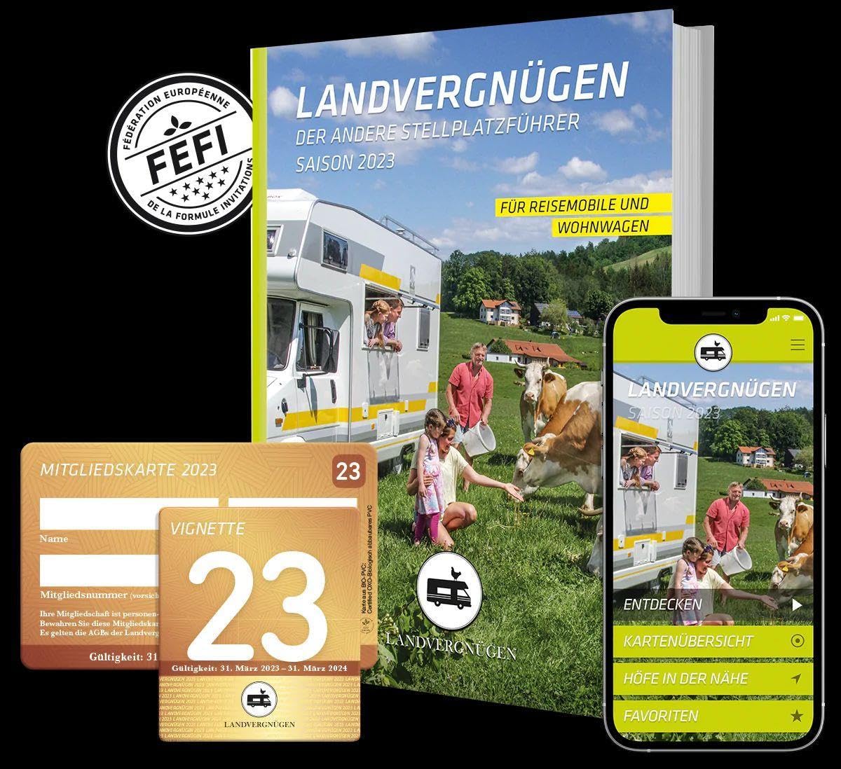 Landvergnügen Deutschland: Der andere Stellplatzführer Saison 2023