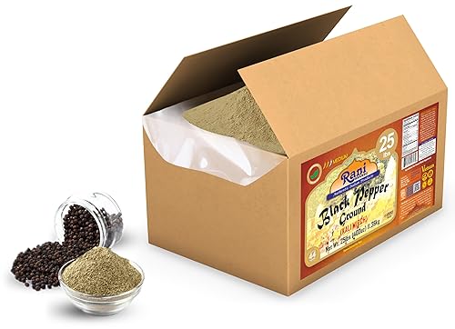 Miniatura 3 de Rani Black Pepper Fine Powder 80 malla, india de primera calidad de 400 onzas (25 libras), caja a granel de 25.0lbs, totalmente natural, vegano,