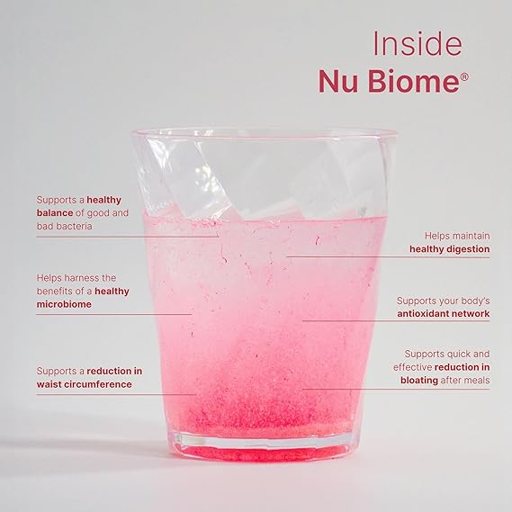 Nu Skin Pharmanex Nu Biome | Gut & Immune Health Supplement | Supports Digestive Balance & Energy | Prebiotic & Antioxidant Formula | 30 Packets | Watermelon Raspberry Lemon