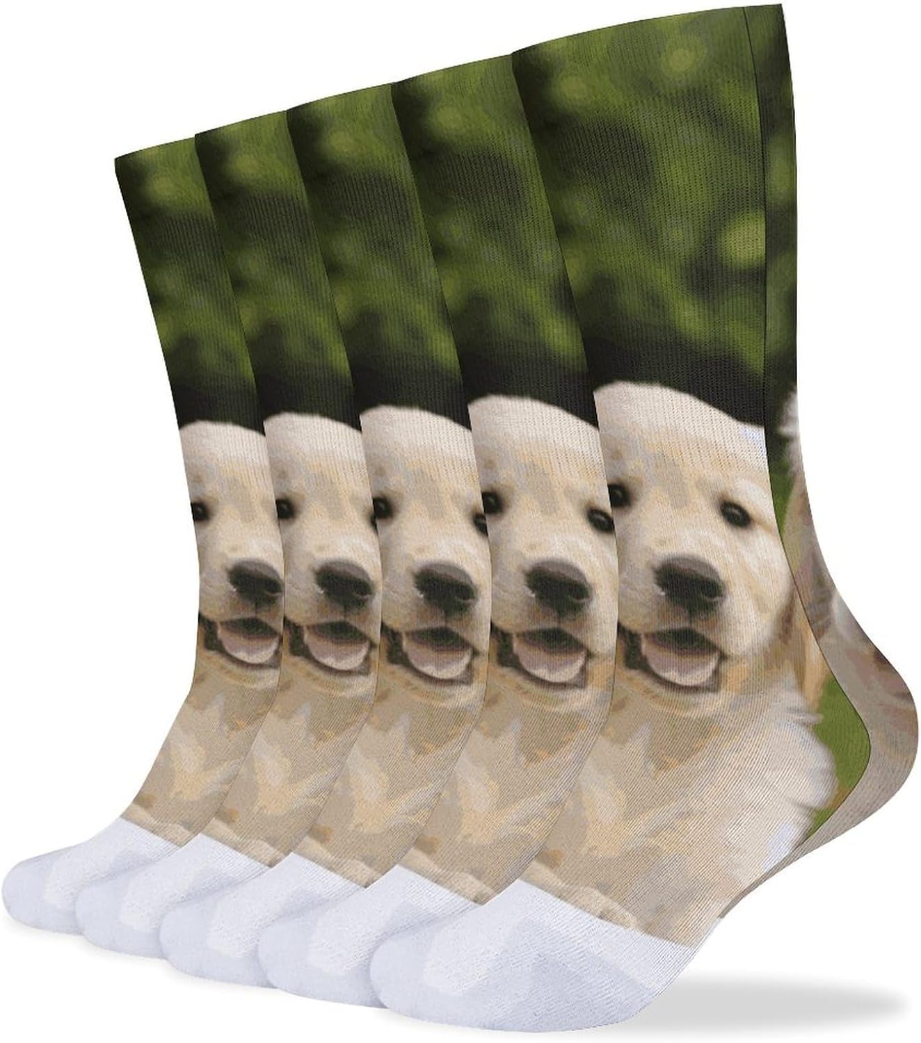 Golden Retriever Puppies Stocking - Cute Casual Long Athletic,Crew Sock for Men Women,Running Socks Soft Breathable for Gift