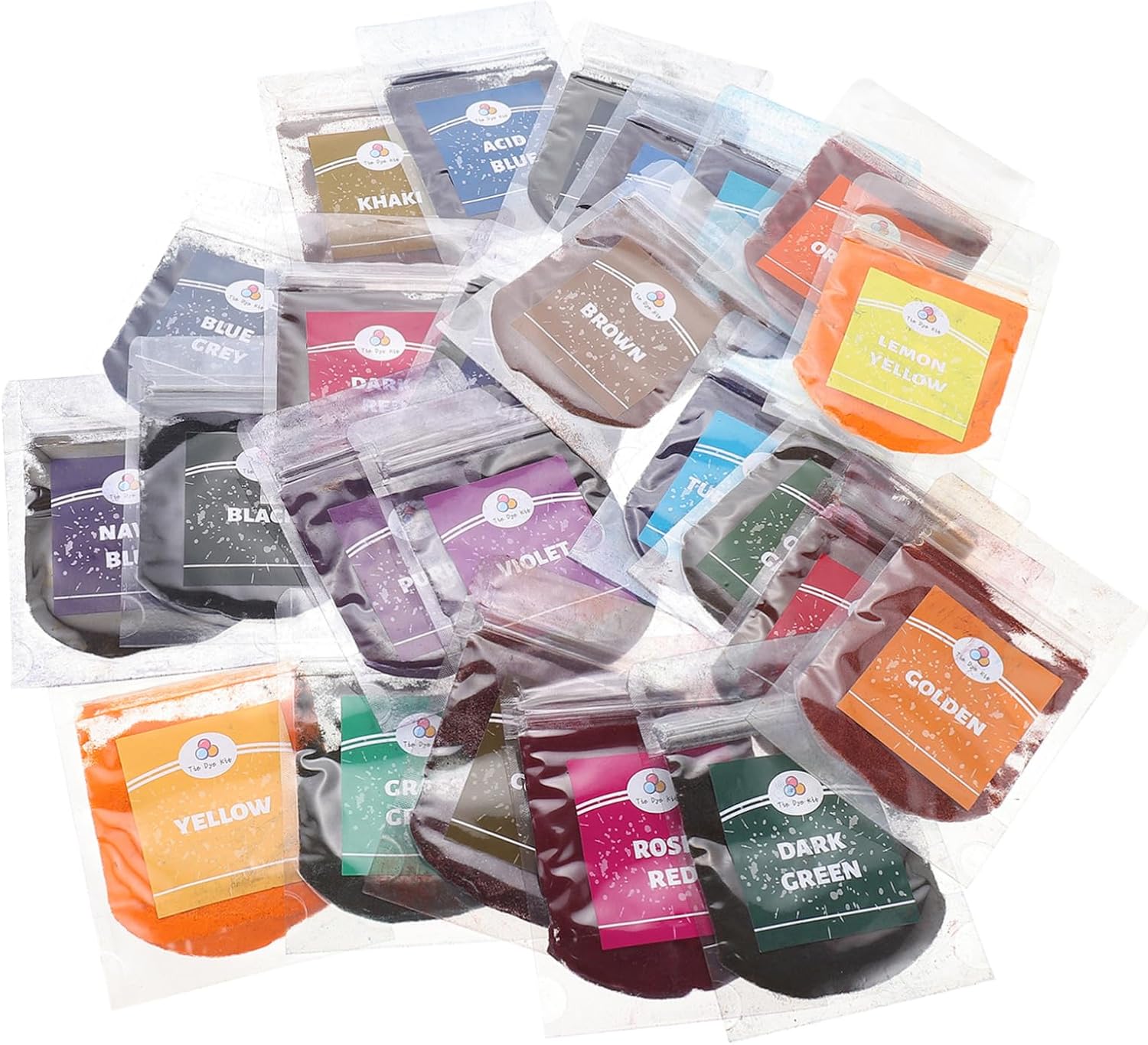 Gatuida Color Tie Dye Powder Bags Bright Fabric Dye Pigment for DIY Shirt Shoes Hats for Adults Halloween Party