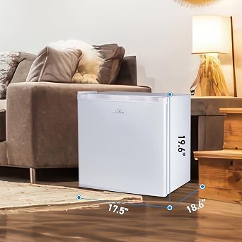 Commercial Cool 1.6 Cu. Ft. Compact Refrigerator, CCR16W, White | Single Door Mini Fridge with Chiller Compartment, Personal Fridge for Home or Dorm Room, R600a Refrigerant