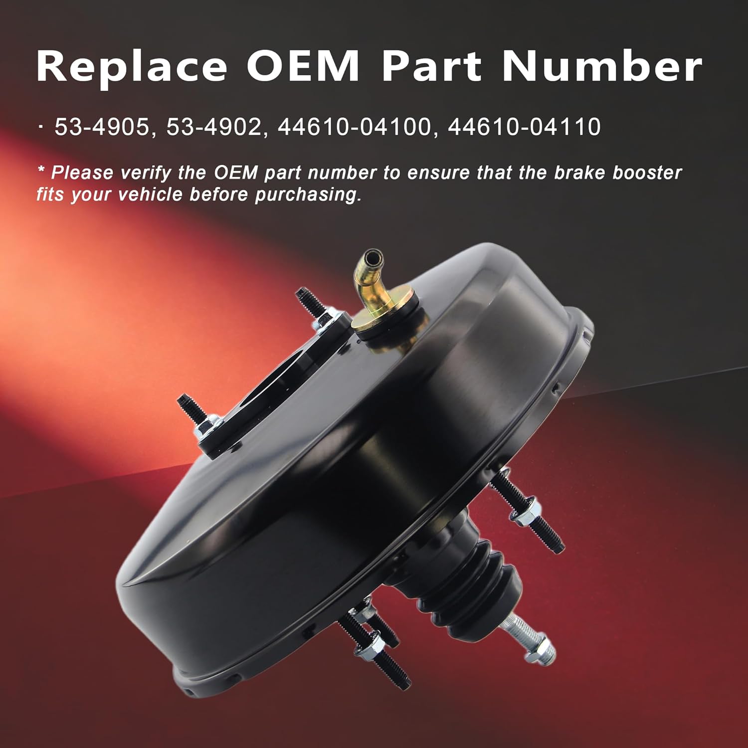 53-4905 53-4902 Vacuum Power Brake Booster, Compatible with Toyota Tacoma RZN140 VZN150 Tundra 2000-2006 3.4L V6 4.7L V8 4.0L V6, 44610-04100 44610-04110, BXFBA-234
