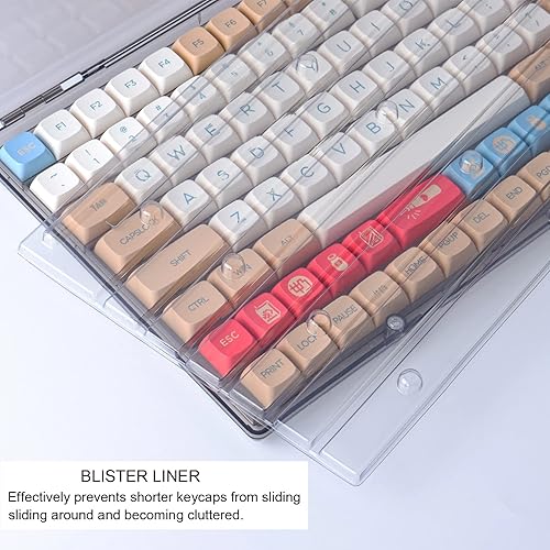 Miniatura 3 de Hyekit Caja de almacenamiento para teclas, 1 funda de plástico ABS a prueba de polvo, con cierres magnéticos, caja de colección transparente para