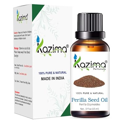 KAZIMA Perilla Seed Cold Pressed Carrier Oil - 100% Pure Natural & Undiluted For Skin care & Hair care (15ml)