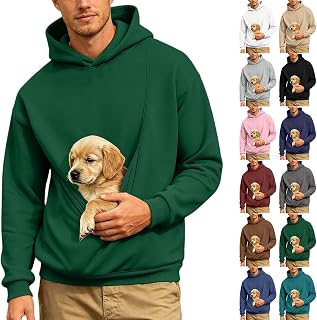 Cat Hoodie with Pouch Fall Winter Kangaroo Pocket Dog Pouch Sweatshirts Pet Carrier Animal Holder Pullover Tops