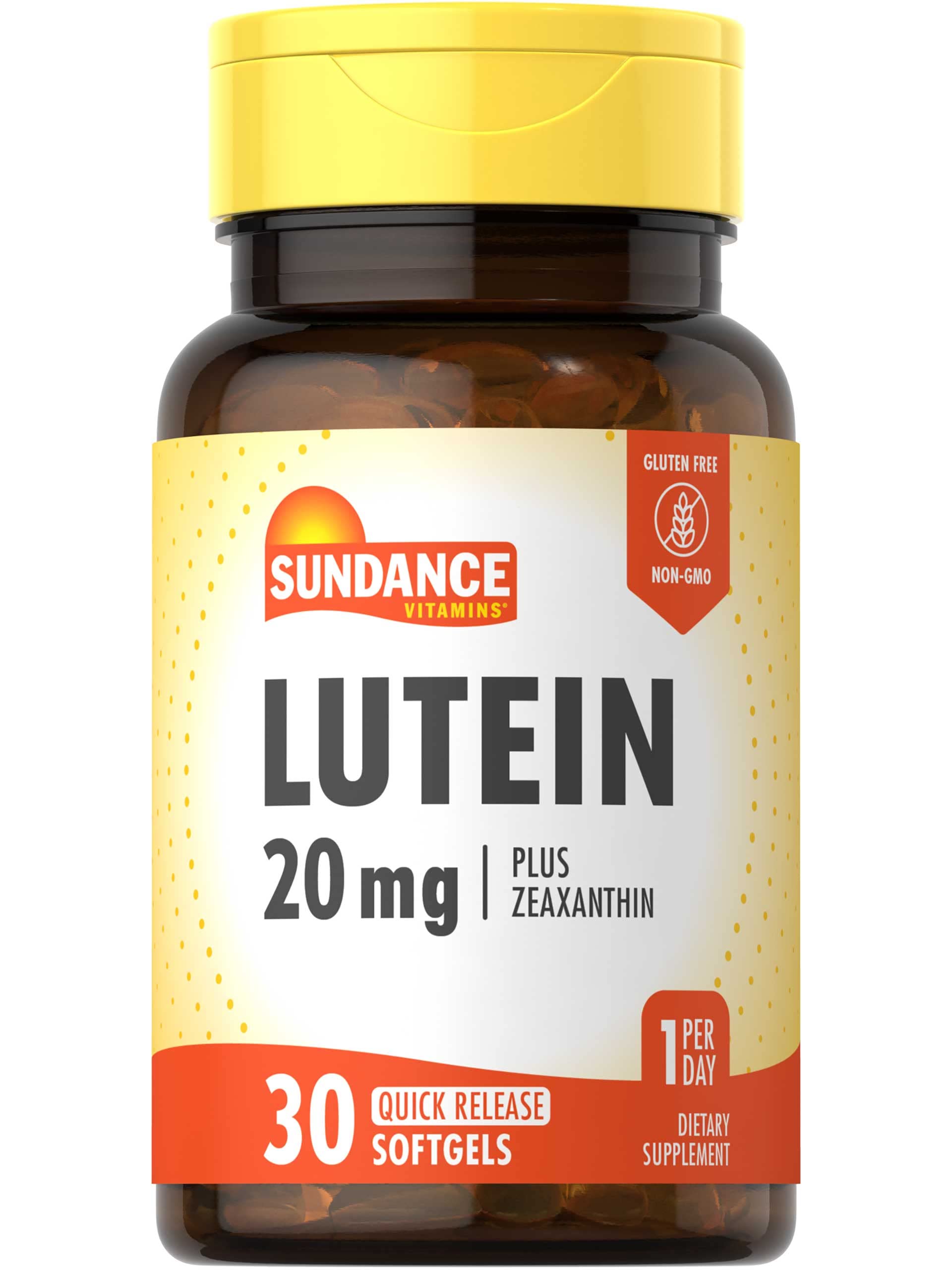 Lutein 20mg | 30 Softgels | with Zeaxanthin | Non-GMO and Gluten Free Supplement