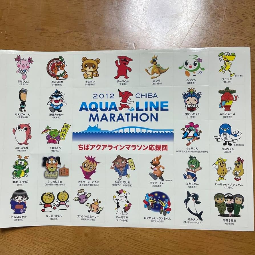 Amazon | ゆるキャラ シール ステッカー アクアラインマラソン