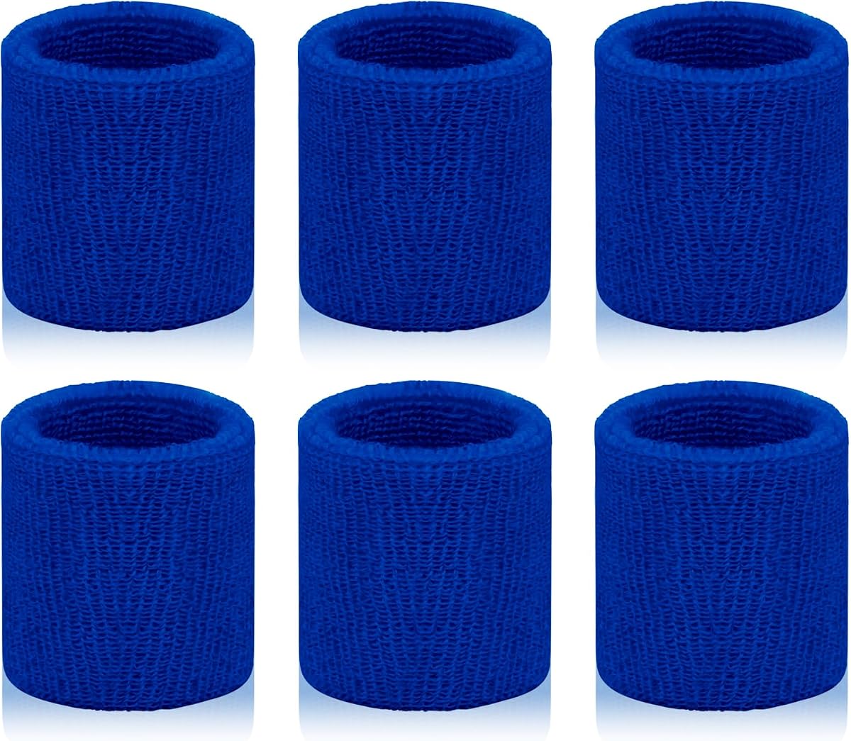 Paquete de 6 muñequeras deportivas muñequera transpirable | Banda absorbente para el sudor para hombres y mujeres para tenis, baloncesto, correr, gimnasio, hacer ejercicio