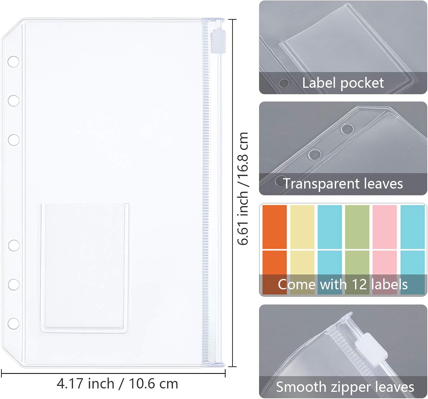 Housolution A6 Money Binder, Vintage PU Leather Budget Binder Refillable 6 Ring Binder, Money Orgnaizer with 12 PCS Label Pocket Cash Envelope Pockets & 12 Random Color Paperboards, Pink