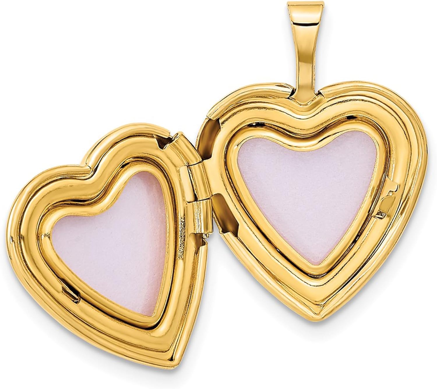 DEWBERRY 14k Yellow Gold Pink and Green Enamel Floral Cross 16mm Heart Locket (Weight : 1.97gm, Length : 21.65mm, Width : 16.17mm)