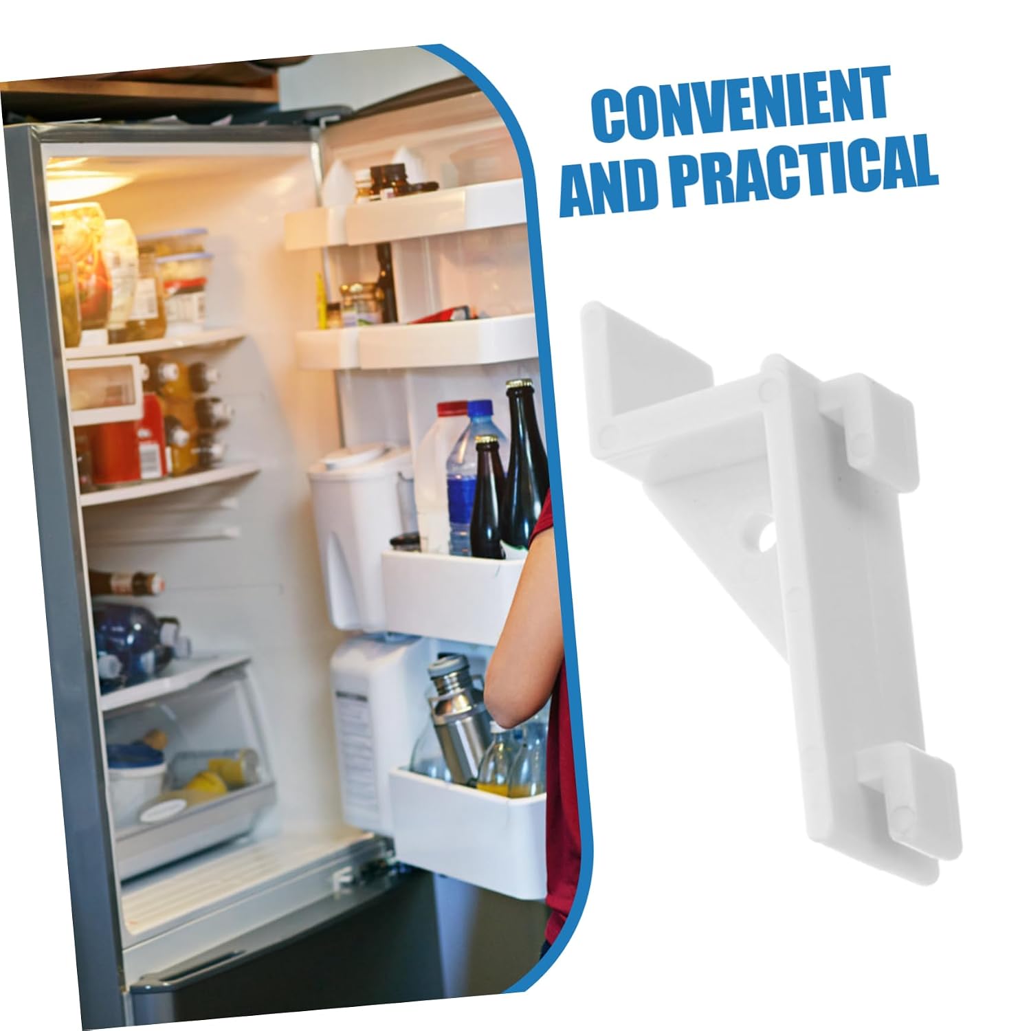 Cabilock 10pcs Refrigerator Divider Clip Fridge Door Latch Fridge Accessories for Freezer Plastic Shelf Clips for Refrigerators