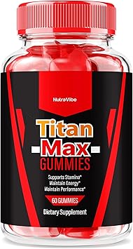 Titan Vigor Premium Titan Vigor Testo Support Formula with Natural Ingredients to Support Energy, Stamina, Drive & Performance | Great-Tasting TitanVigor Gummys, 30 Day Supply 60 Gummies