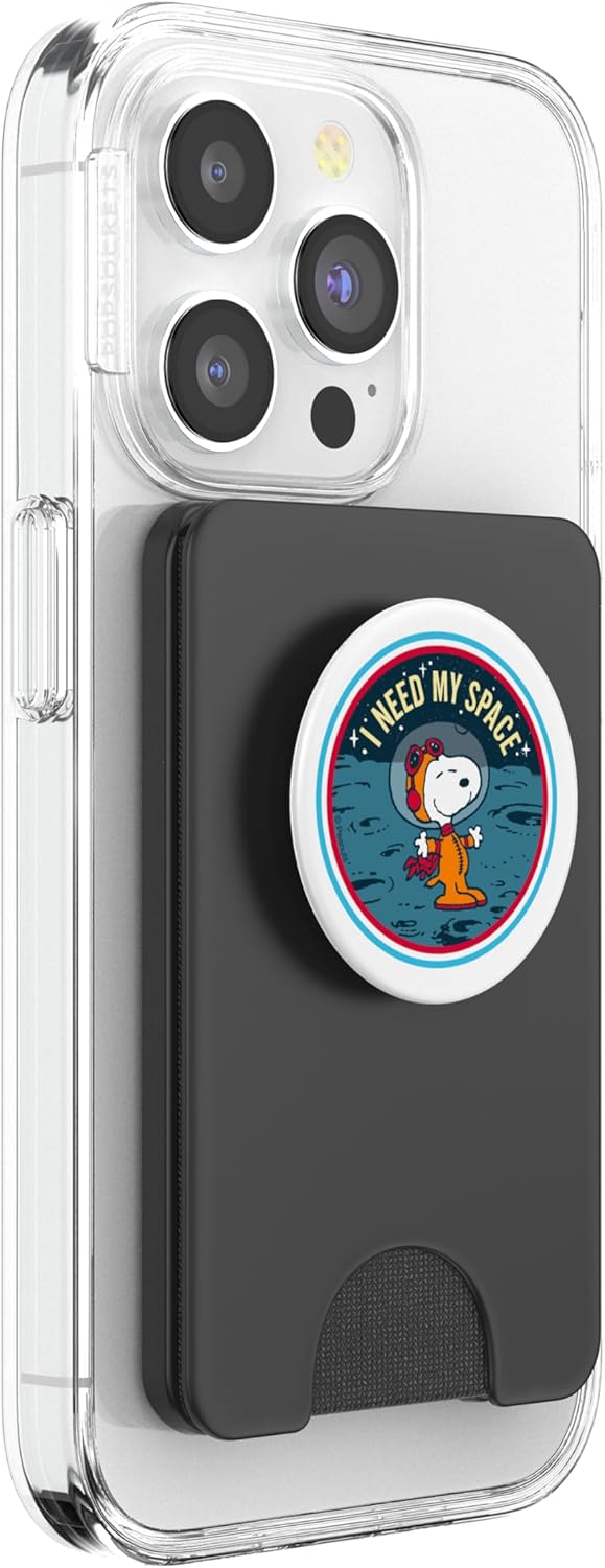 Peanuts Snoopy I Need Space PopSockets PopWallet for MagSafe