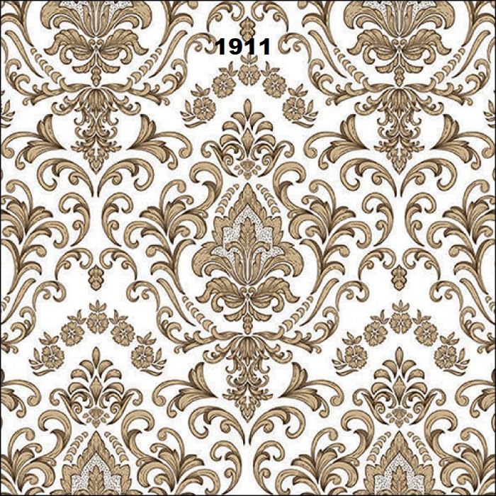DCAD Decoupage Tissue Paper Napkin - Baroque ornament gold (Pack of 20 Same Design, Size 33 cm X 33 cm)