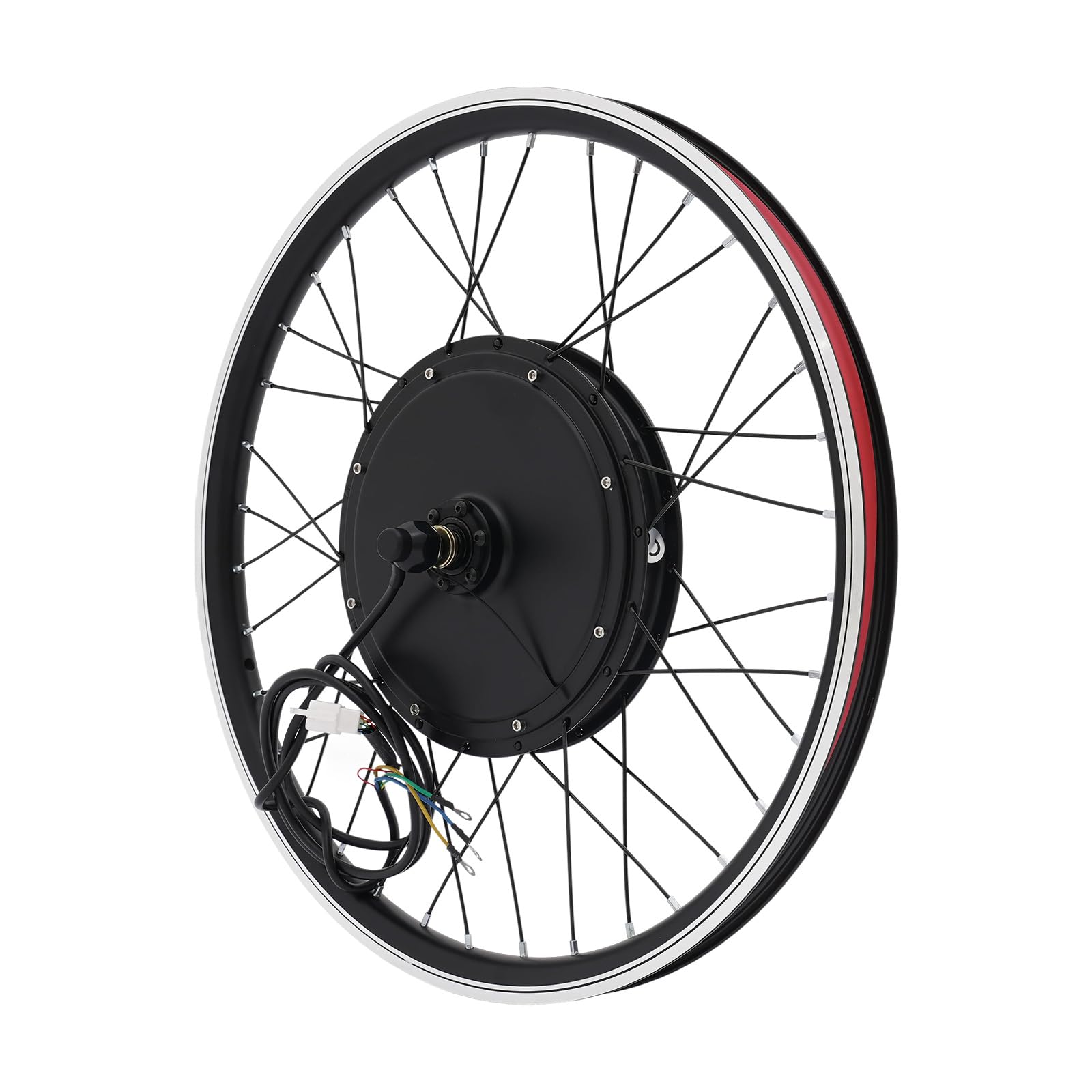 Kit di conversione per bicicletta elettrica da 48 V, 1000 W, con LCD, ruota anteriore da 24", per biciclette elettriche da città, biciclette elettriche fuoristrada (anteriore)