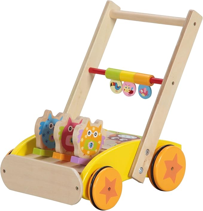 海外ブランド のカタカタ押し車 あんよ ベビーウォーカー 赤ちゃん カタカタ 木製 手押し車 カタカタ Labelians Fr