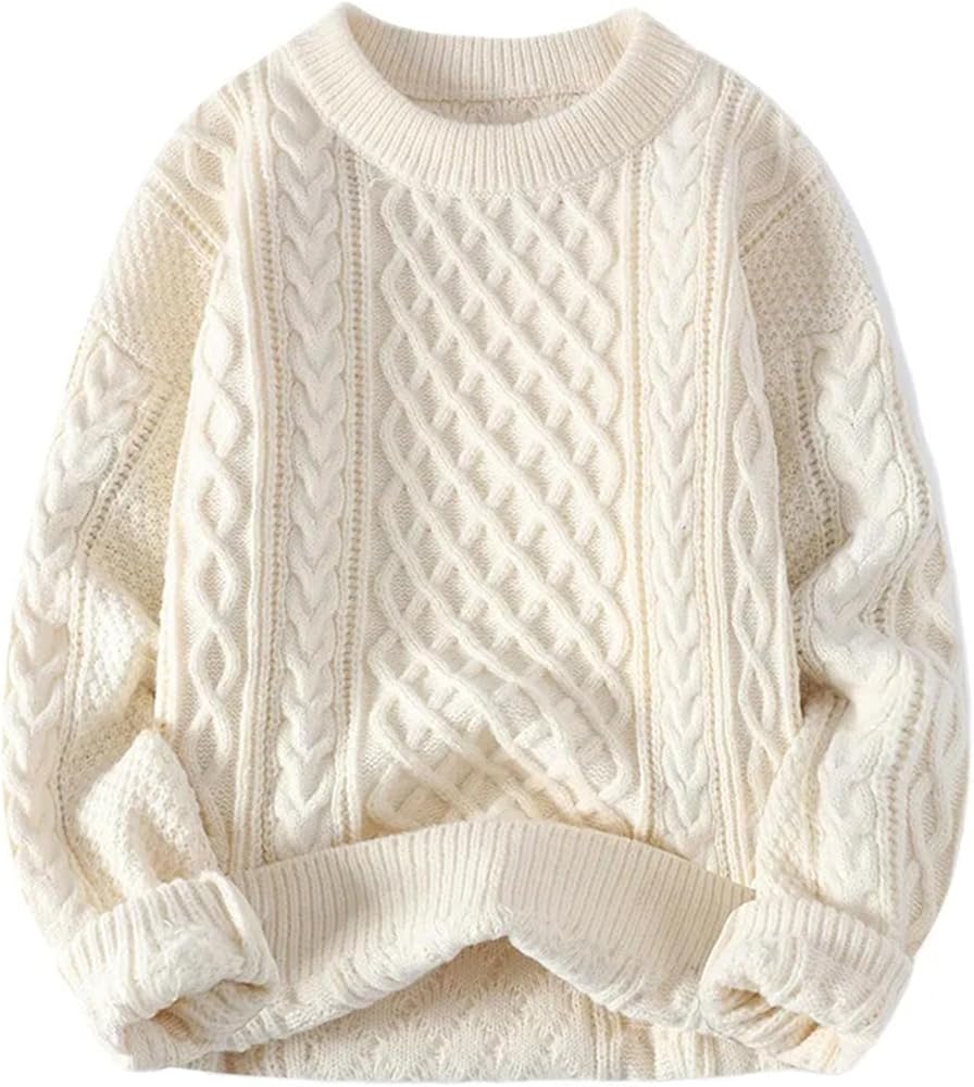 Pull Japonais Rétro En Tricot Chaud à Col Rond Pour Homme, Coffel, XL