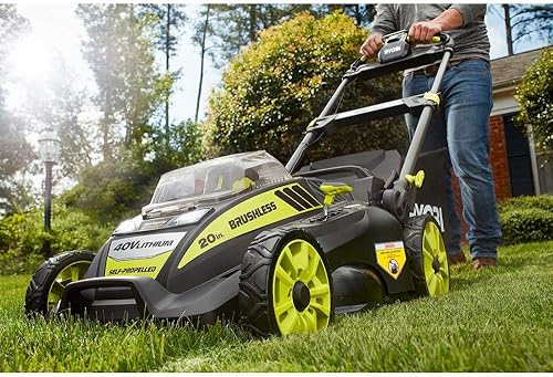 Miniatura 6 de Ryobi. Cortacésped autónomo RY40190 de 20 pulgadas con batería de iones de litio sin escobillas de 40 voltios con batería de 5.0 Ah y cargador