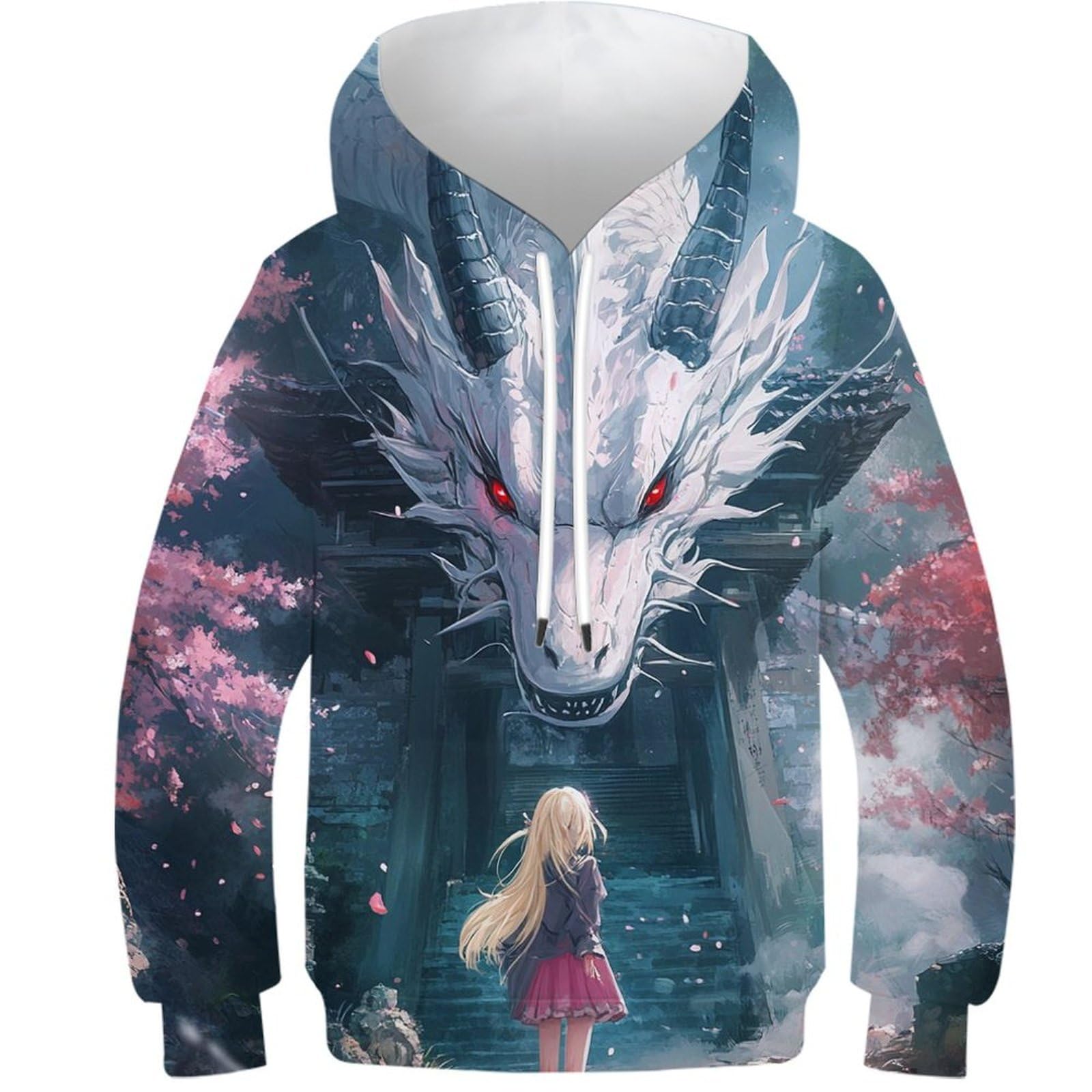 Sweat à Capuche Enfant 10-12 Ans Pull Graphique 3D - 8