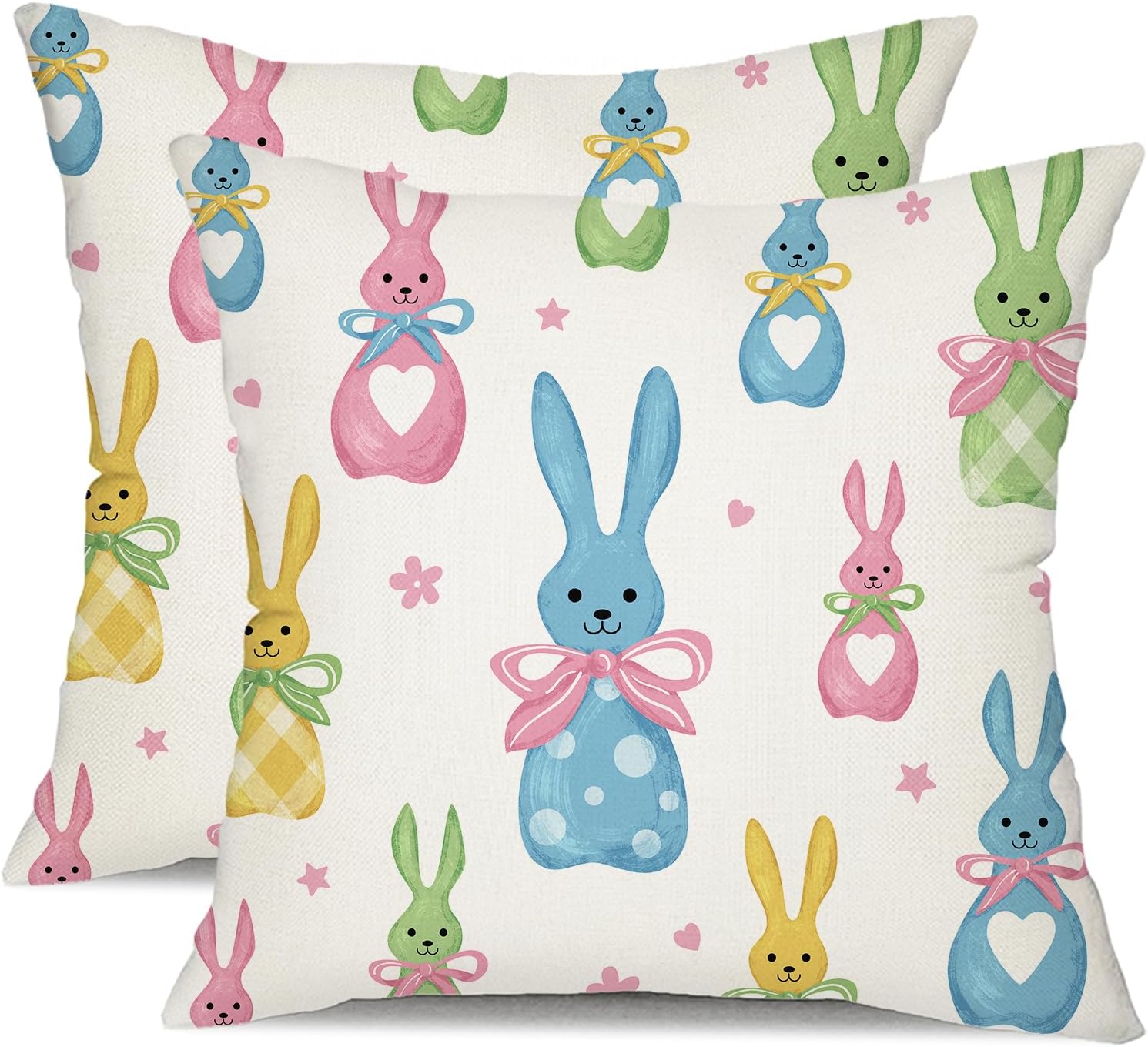 DFXSZ Easter Pillow Covers 18x18 Set of 2 Easter Colorful