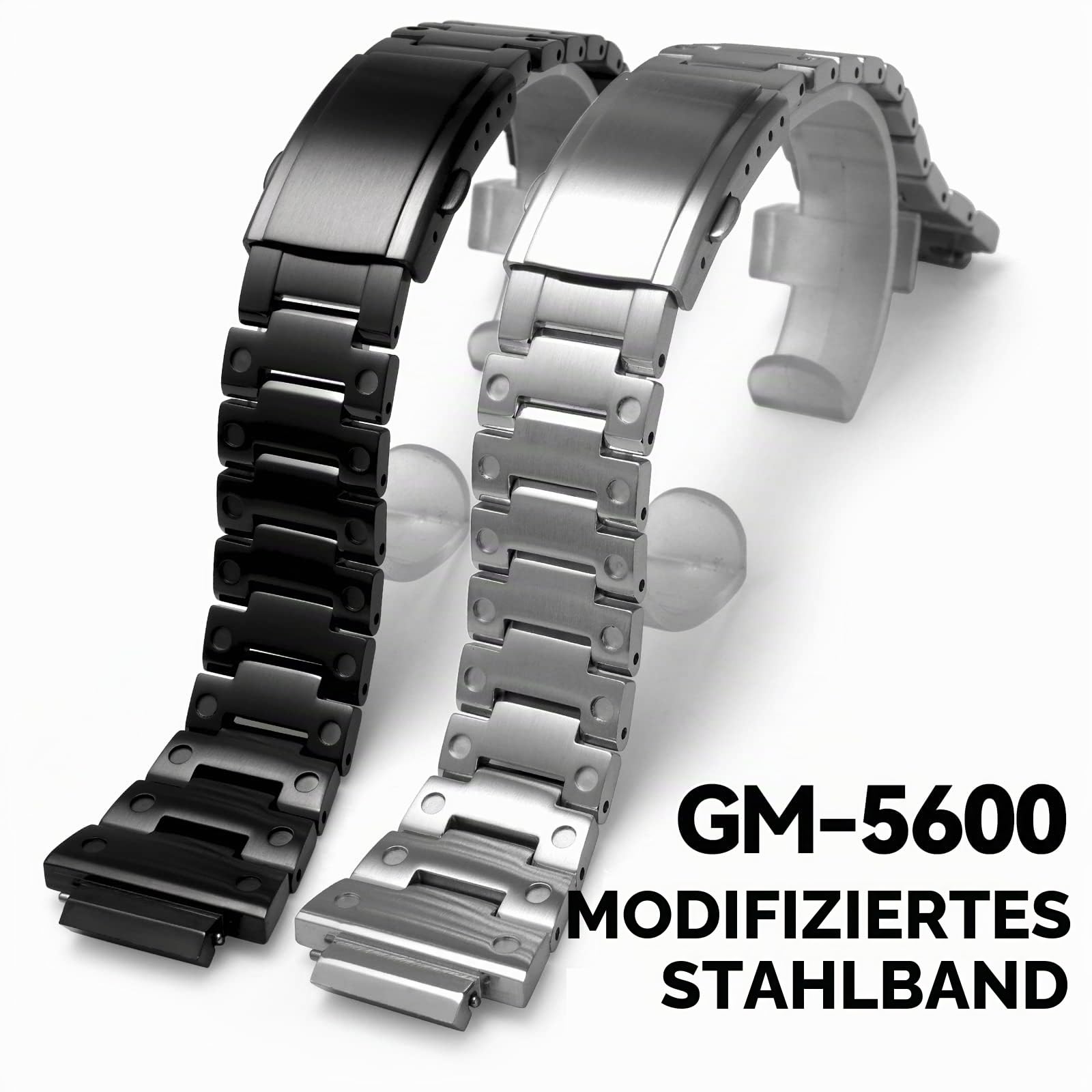 Uhrenarmband aus Metall für GM-5600 GM5600B für herren Kompatibel mit Casio für G-shock, Armbänder aus Edelstahl 316 mit Schnellspannfeder