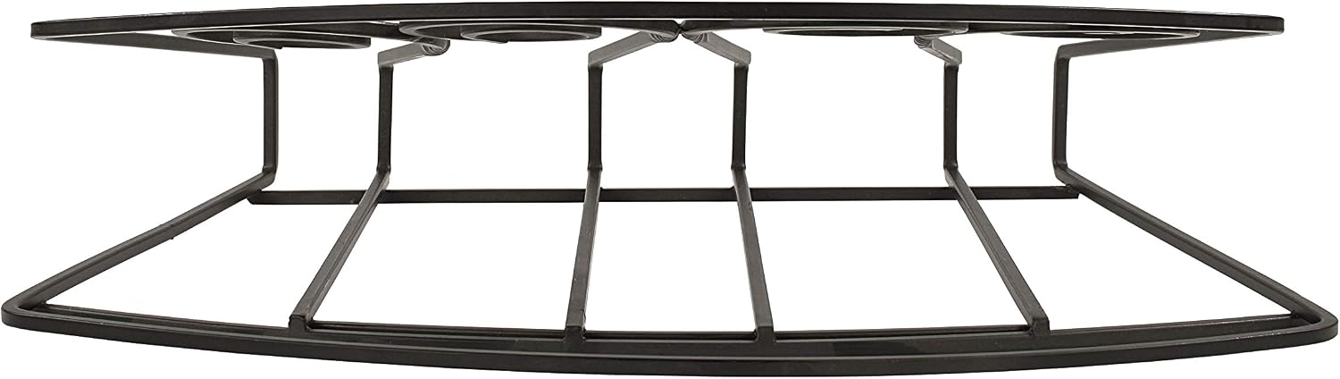 Spectrum Diversified Scroll Rack Newspaper & Catalog Holder for Home Office, Holder & Newspaper Organizer, Wall-Mounted Magazine Storage, Black