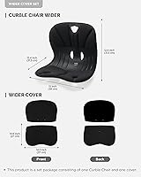 Vista 2 de curble Wider (Estándar Ancho) Juego de Fundas – Soporte para la Espalda Baja con Funda Desmontable, Soporte Lumbar Corrector de Postura de Espalda
