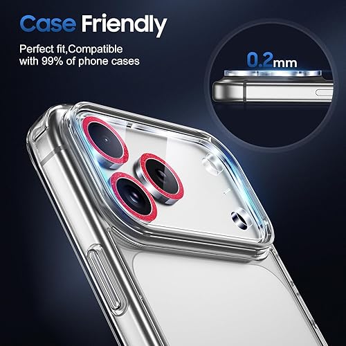 Miniatura 419 de UniqueMe [Paquete de 3 protectores de lente de cámara compatibles con iPhone 14 Pro Max/iPhone 14 Pro, vidrio templado, [compatible con fundas]